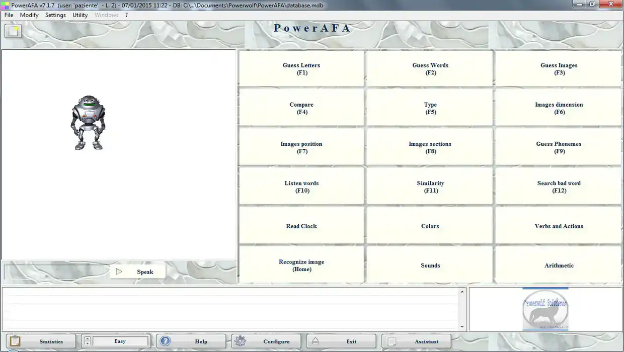 Aphasia treatment software