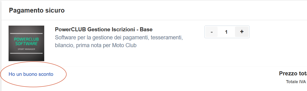 Inserimento coupon