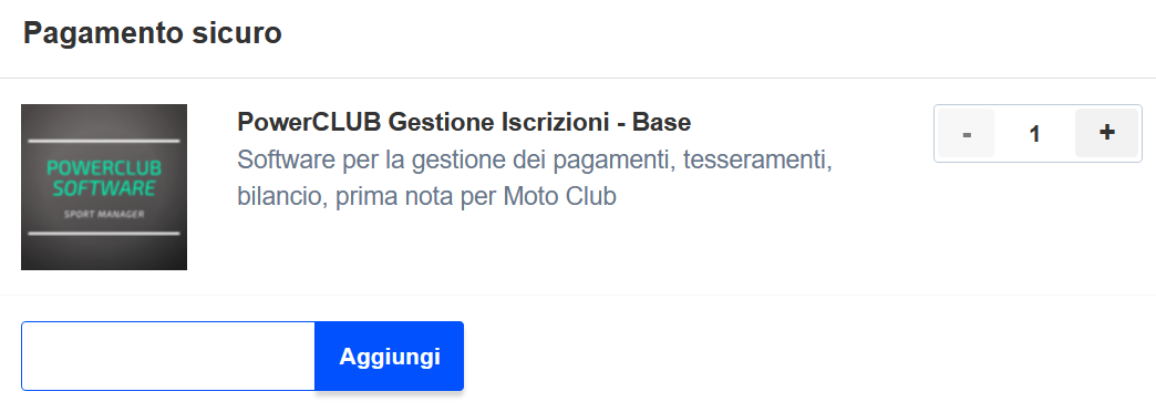 Inserimento coupon