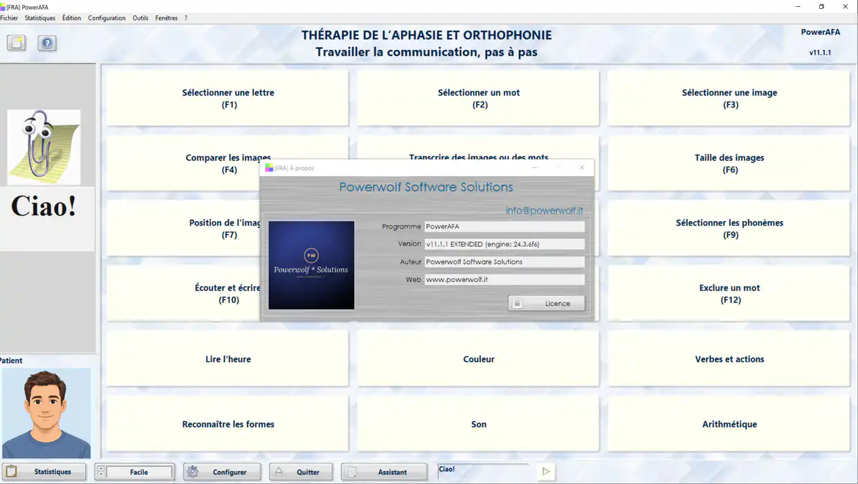 Logiciel de rééducation de l’aphasie et d’orthophonie