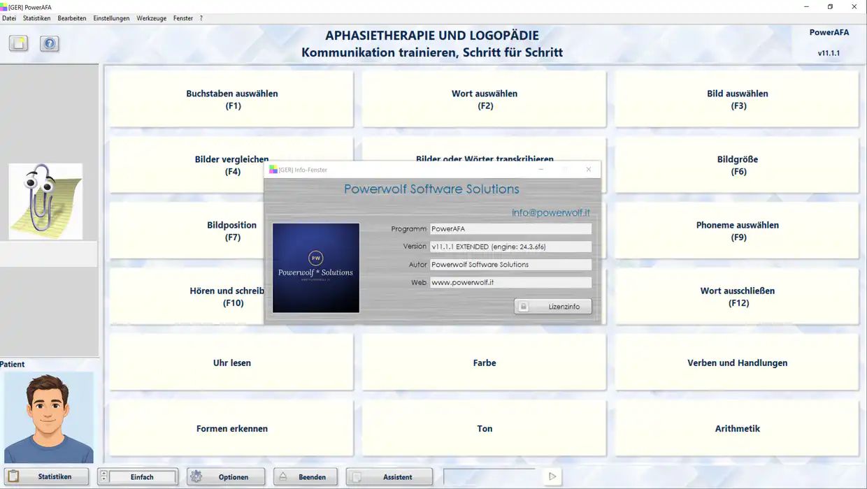 Software für Aphasie-Rehabilitation und Sprachtherapie