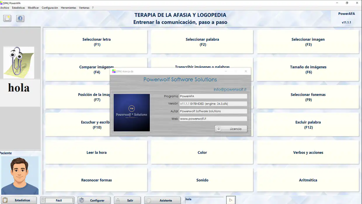 Software para rehabilitación de la afasia y logopedia