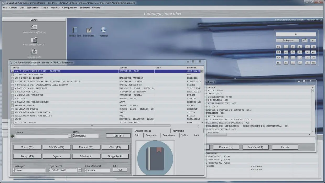 PowerBK | Software catalogazione libri e riviste per Windows