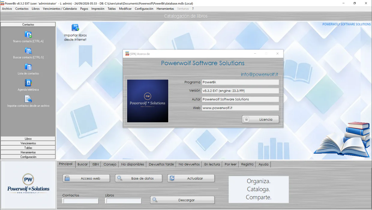 PowerBK | Software de catalogación de libros y revistas para Windows